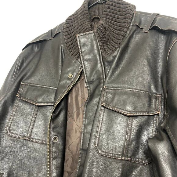 Dakota | Vintage Men's Brown Zip and Button Jacket with Pockets Size Large. - Picture 4 of 16